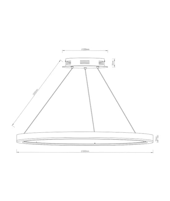 Lucci Connect Circa II LED Colour-Shifting RGB Smart Ring Pendant in White